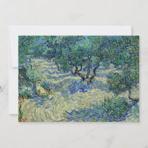 Invitación Vincent van Gogh - Olivar: Cielo azul brillante
