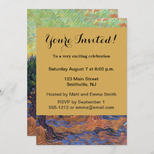 Invitación Vincent Van Gogh Olive Grove Impresionsionism Art