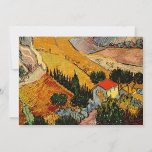 Invitación Vincent van Gogh - Paisaje, Casa y Labrador