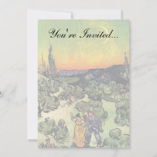 Invitación Vincent Van Gogh - Paisaje con Pareja Arte Fino