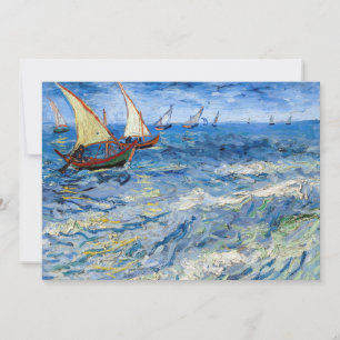 Invitación Vincent van Gogh - Paisaje marino cerca de Saintes