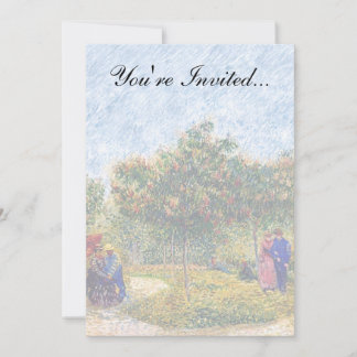 Invitación Vincent Van Gogh - Parejas cortejándose en el parq