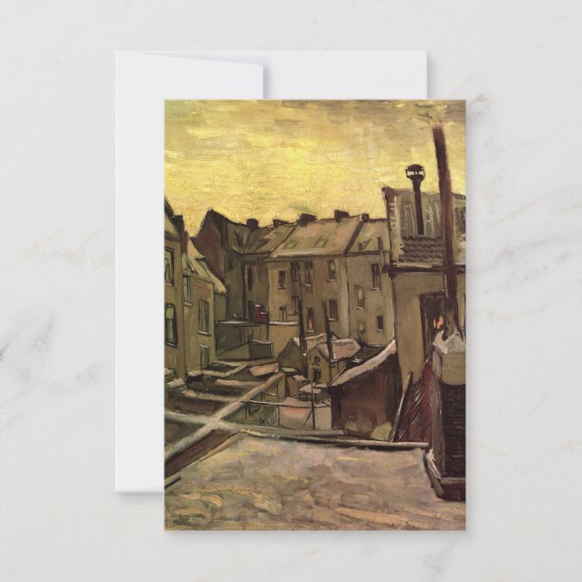 Invitación Vincent van Gogh, patios traseros de Casas Antigua (Anverso)