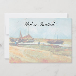 Invitación Vincent Van Gogh - Playa en Scheveningen Arte Fino