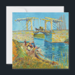 Invitación Vincent van Gogh - Puente Langlois en Arles #1<br><div class="desc">El puente de los Langlois en Arles con el lavado femenino - Vincent van Gogh, aceite en lienzo, 1888, Arles</div>
