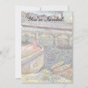 Invitación Vincent Van Gogh - Puentes A Través Del Sena
