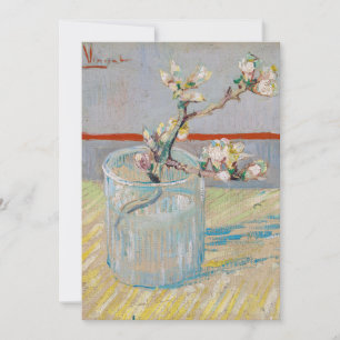 Invitación Vincent van Gogh - Rama de almendras en un vaso