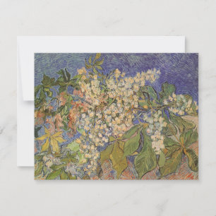 Invitación Vincent van Gogh - Ramas de castaño en flor