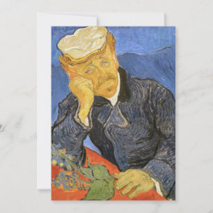 Invitación Vincent Van Gogh - Retrato del doctor Paul Gachet