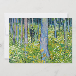Invitación Vincent van Gogh - Sotobosque con dos figuras