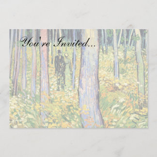 Invitación Vincent Van Gogh - Sotobosque con dos figuras