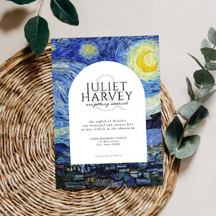 Invitación Vincent Van Gogh Starry Night Boda