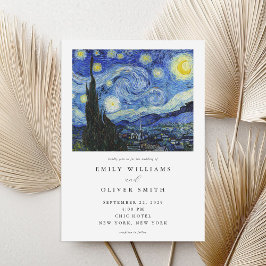 Invitación Vincent Van Gogh Starry Night Boda