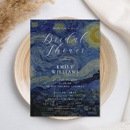 Invitación Vincent Van Gogh Starry Noche Bridal Shower