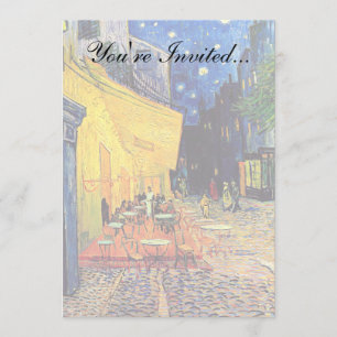 Invitación Vincent Van Gogh - Terraza del Café por la Noche A