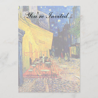 Invitación Vincent Van Gogh - Terraza del Café por la Noche A