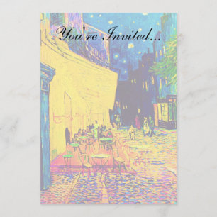 Invitación Vincent Van Gogh - Terraza del Café por la Noche P