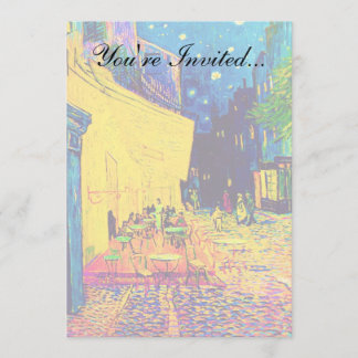 Invitación Vincent Van Gogh - Terraza del Café por la Noche P