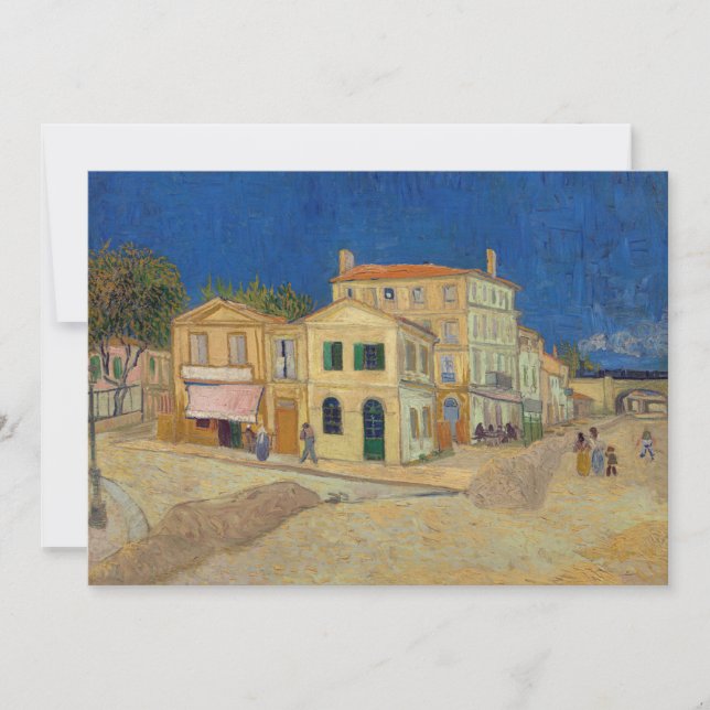 Invitación Vincent van Gogh - The Yellow House / The Street (Anverso)