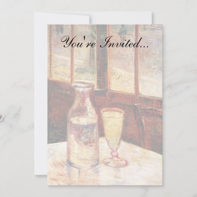 Invitación Vincent Van Gogh - Todavía la vida con Absinthe (Anverso)