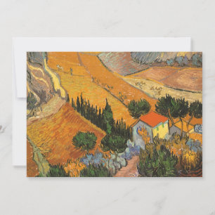 Invitación Vincent van Gogh - Valle con Plowman