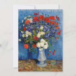 Invitación Vincent van Gogh - Vase con Cornflowers & Poppies