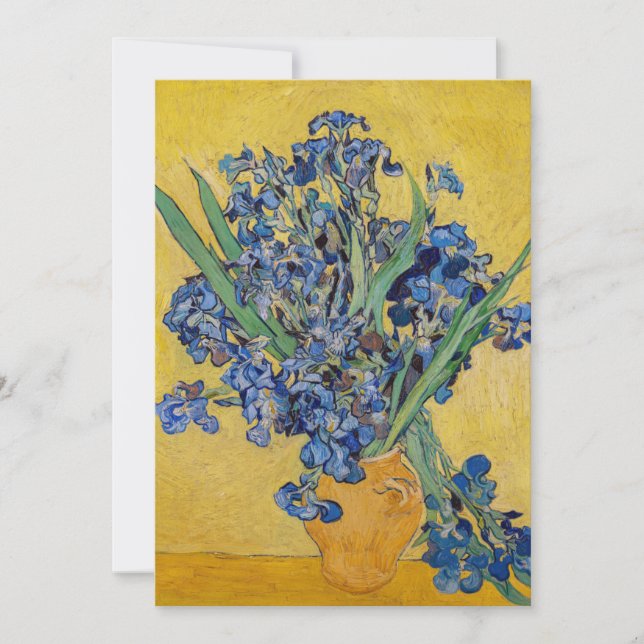 Invitación Vincent van Gogh - Vase con irlandeses (Anverso)