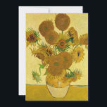 Invitación Vincent van Gogh - Vase con quince girasoles<br><div class="desc">Vase con quince girasoles / Vase avec quinze tournesols - Vincent Van Gogh,  agosto de 1888 - Sunflowers 1888 versión para la boca (F454)</div>