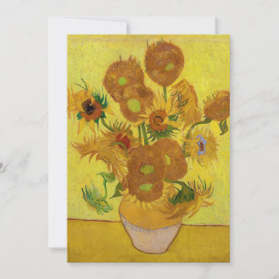 Invitación Vincent van Gogh - Vase con quince girasoles