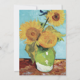Invitación Vincent Van Gogh Vase Sunflowers Art