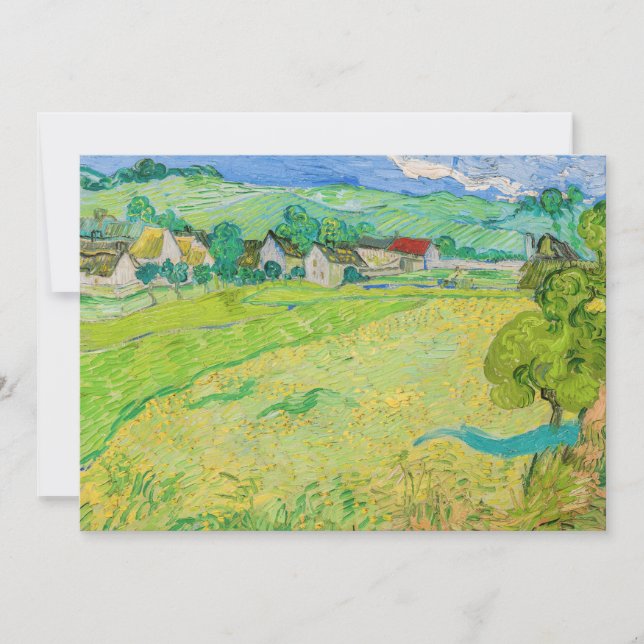 Invitación Vincent van Gogh - Vista de los vagones cerca de A (Anverso)