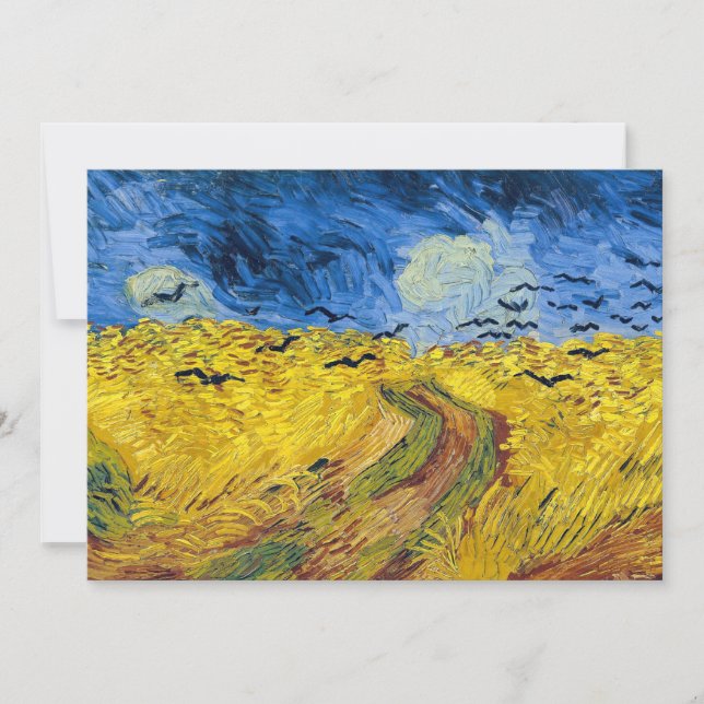 Invitación Vincent van Gogh - Wheatfield con cuervos (Anverso)