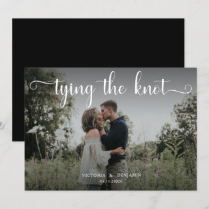 Invitación Vinculación de la foto de Knot superpuesta escritu