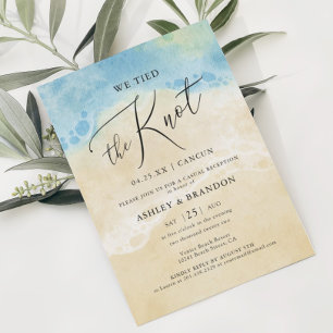 Invitación Vinculamos El Elopement De Knot Beach