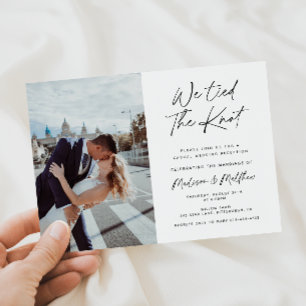 Invitación Vinculamos El Elopement De Knot/Recepción De Bodas