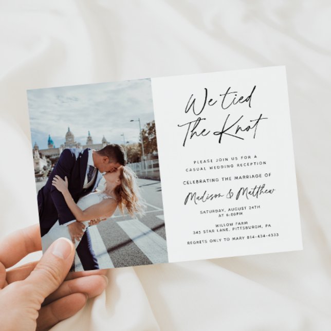 Invitación Vinculamos El Elopement De Knot/Recepción De Bodas (Subido por el creador)