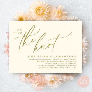 Invitación Vinculamos La Cena De Elopement Romántico Boda Kno