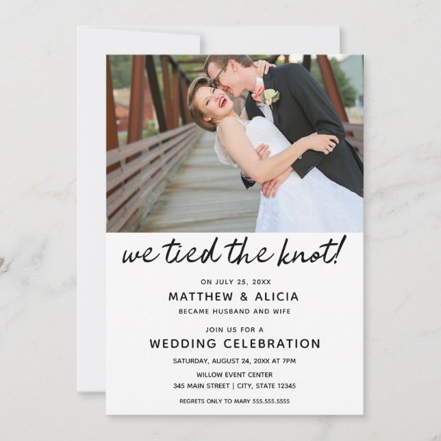 Invitación Vinculamos la recepción de bodas de nudos (Anverso)