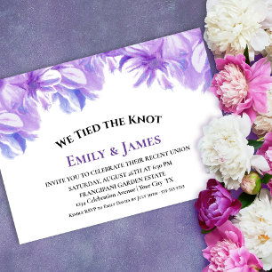 Invitación Vinculamos la recepción de bodas florales de Knot 