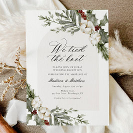 Invitación Vinculamos la recepción de la Boda de Invierno Kno