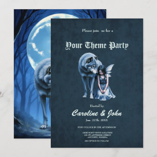 Invitación Vínculo a la luz de la luna – El lobo y la hada gó