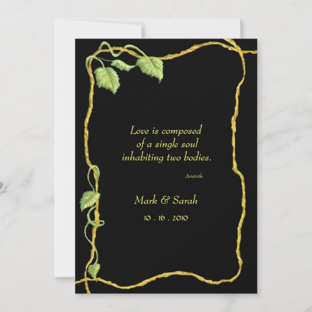 Invitación Vine Noir P Entwing (Anverso)