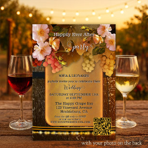 Invitación Viñedo de bodas Felices para Siempre