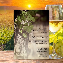 Invitación Viñedo de hojas de parra Desayuno Brunch después d