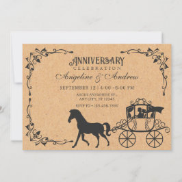 Invitación Viñeta aniversario del boda real de Carriage