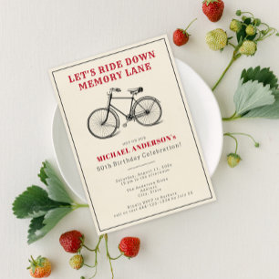 Invitación Viñeta de Bicicleta 50 cumpleaños