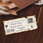 Invitación Viñeta de cine ruso con código QR RSVP<br><div class="desc">Viñeta de cine rústico con invitación de matrimonio RSVP QR Code</div>