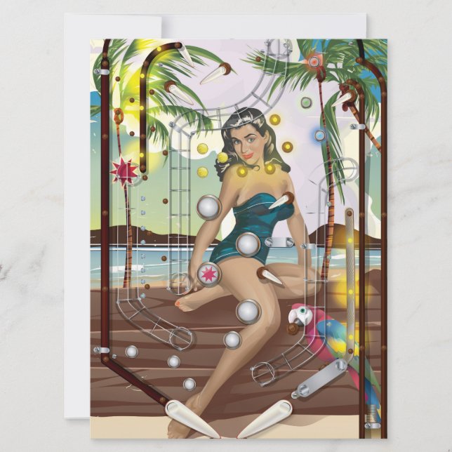 Invitación Viñeta de Pinball (Anverso)