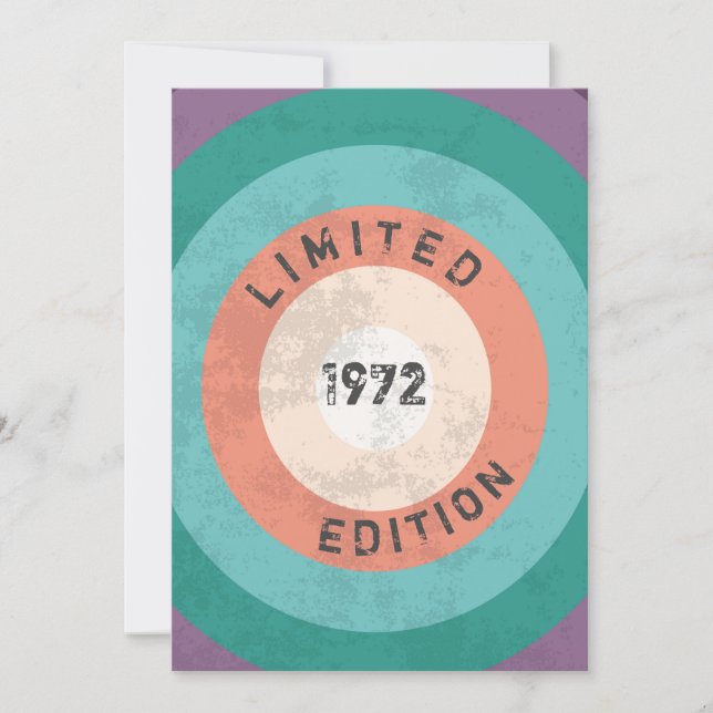 Invitación Viñeta edición limitada de 1972 50º cumpleaños (Anverso)