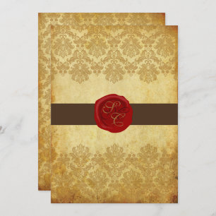 Invitación Viñeta PixDezines + Damasco de encaje pique + Sell